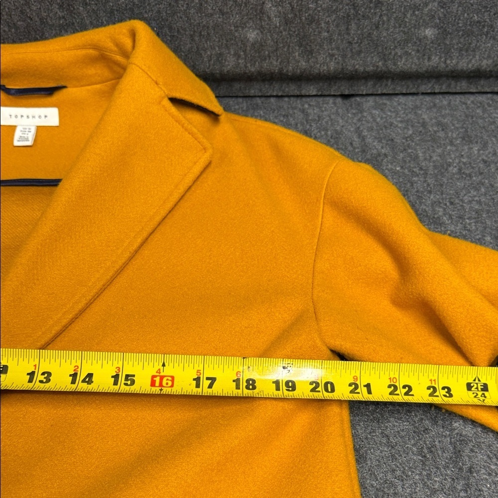 Topshop Mustard Trench Coat - Picture 8 of 8